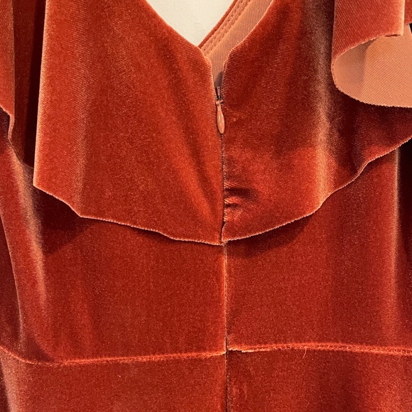 June & Hudson Velvet Dress in Rust Size M - Picture 5 of 7